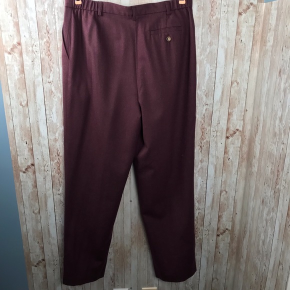 Orvis sz 14 plum purple wool trousers flat front - Picture 5 of 8